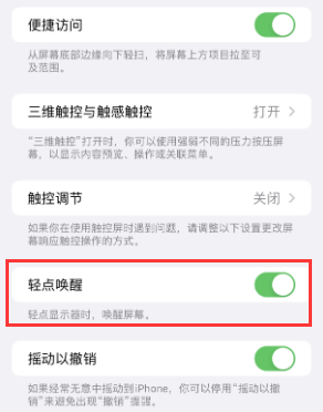 梨树苹果授权维修站分享iPhone轻点无法唤醒怎么办 