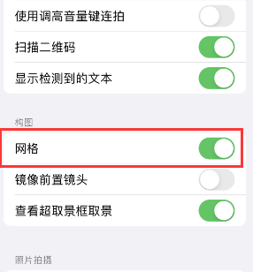 梨树苹果手机维修网点分享iPhone如何开启九宫格构图功能 