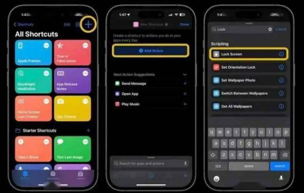 梨树苹果14锁屏维修店分享iPhone14升级iOS16.4后如何创建锁屏快捷方式 